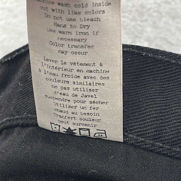 Rag & Bone 25, 0 Black Short Fray Raw Hem High Rise‎ 100% Cotton Denim Shorts - Picture 9 of 11